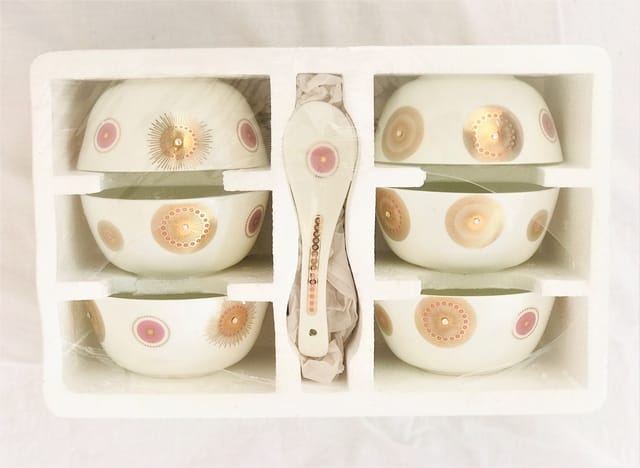 Soup Bowls With Spoons Set Of 6Pcs For Gift Purpose And For Personal Use