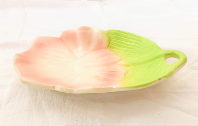 Ceramic Oval Shaped Serving Tray/Salver for Multipurpose Use Platter for Serving Drinks/Snacks/Cake/Desserts | Oval Serving Tray Platter