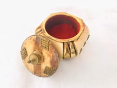 Wooden Kumkum Box | Sindoor dani Sindoor Box | Sindoor Dabbi | Kumkum Dabbi | Home Decor Round Oval Shaped Multipurpose Box | Shringar Box | Refilable Wooden Sindur Dani | Gifts Item for Women