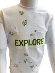 Yali Kids Solar UV Activated T-Shirt (Explore) White