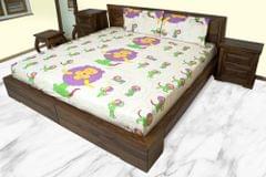 Yali Double Bedsheet with 2 Pillow Covers - 100% Cotton